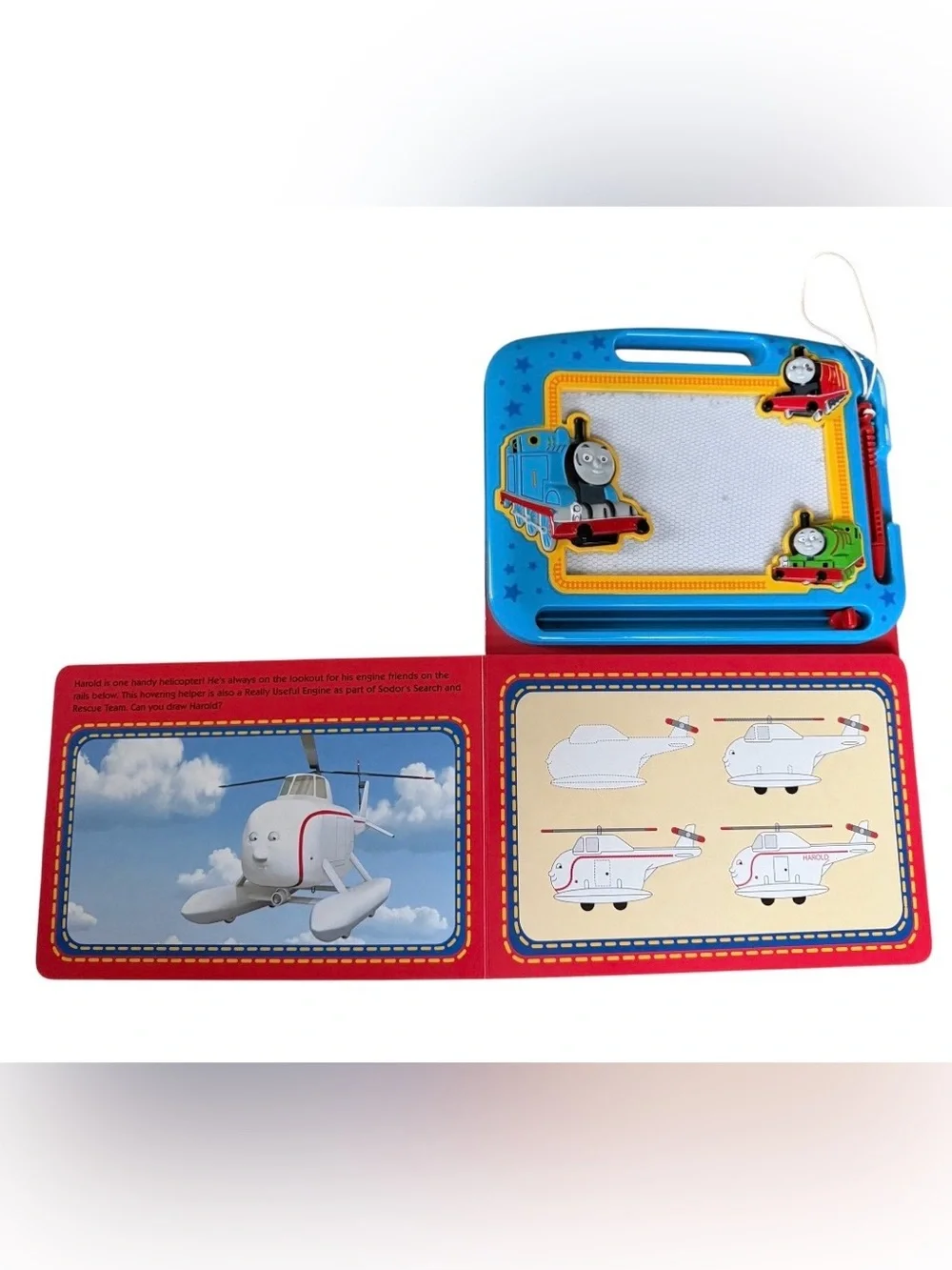 Thomas & Friends: Right on Track! Magnetic Drawing Board + Book - 2012 - Tested